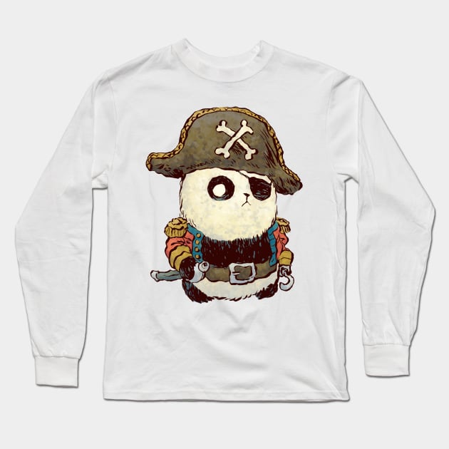Panda Pirate Long Sleeve T-Shirt by jesse.lonergan